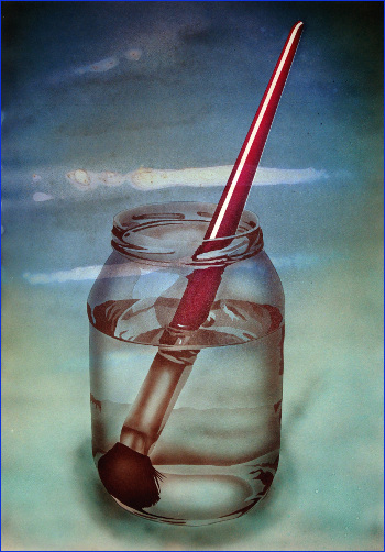 Pinsel im Glas